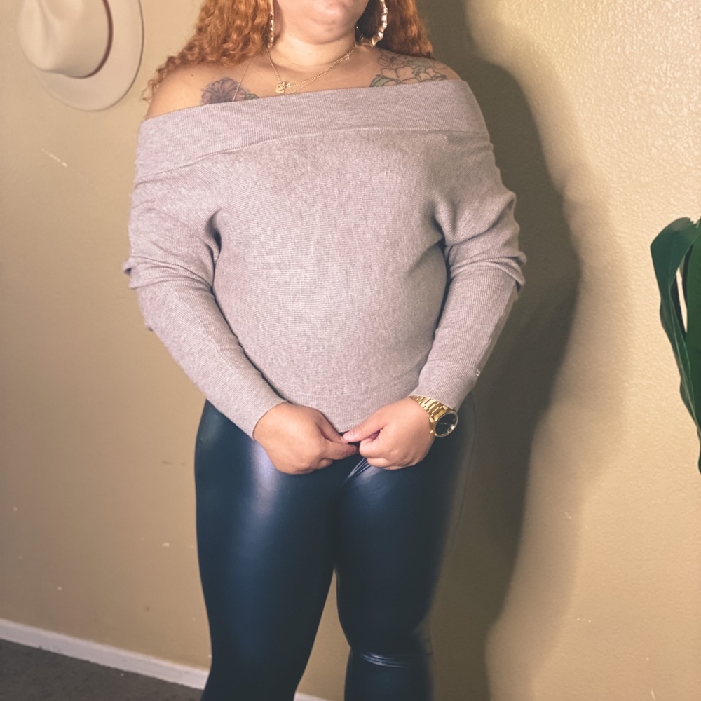 Off the shoulder sweater